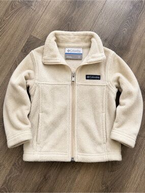Columbia Cream Fleece Zip Jacket Kids